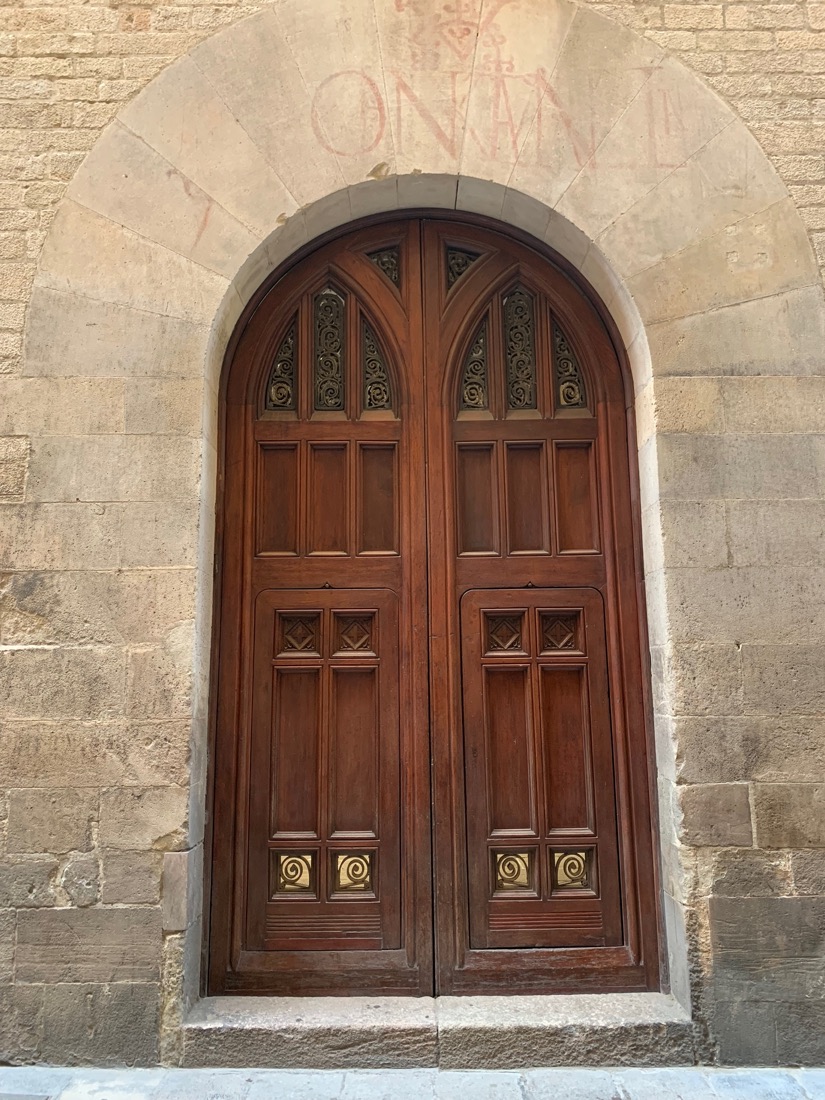 An old wooden door in Europe