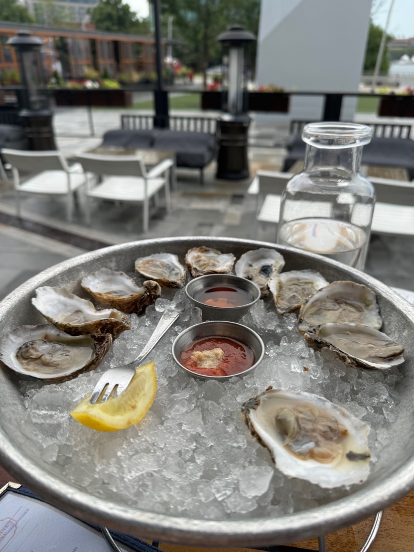Oysters on ice