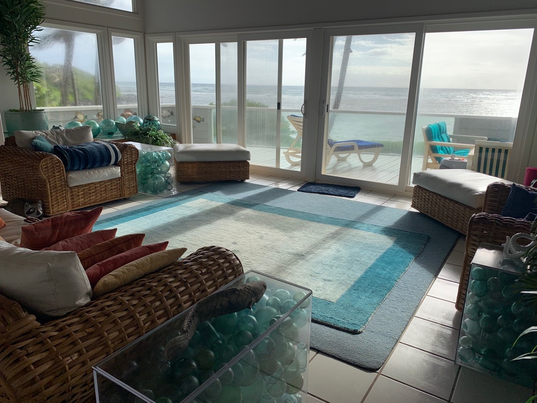 An ocean-view suite