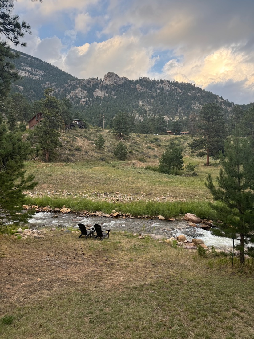 A mountain meadow beneath Colorado peaks