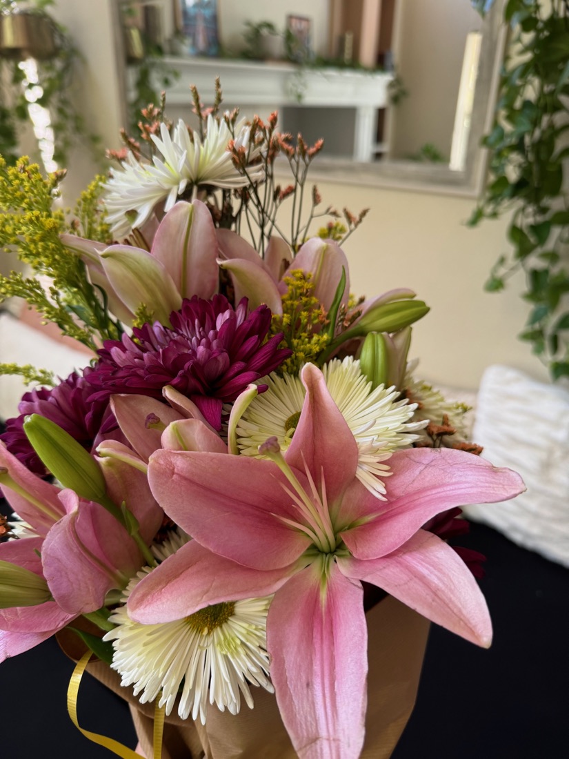 Lilies and roses